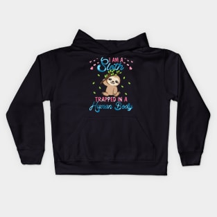 I'm A Sloth Trapped In A Human Body Kids Hoodie